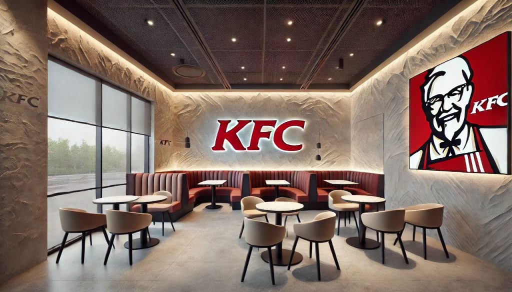 fancy kfc restaurant walls are venetian plaster italiano