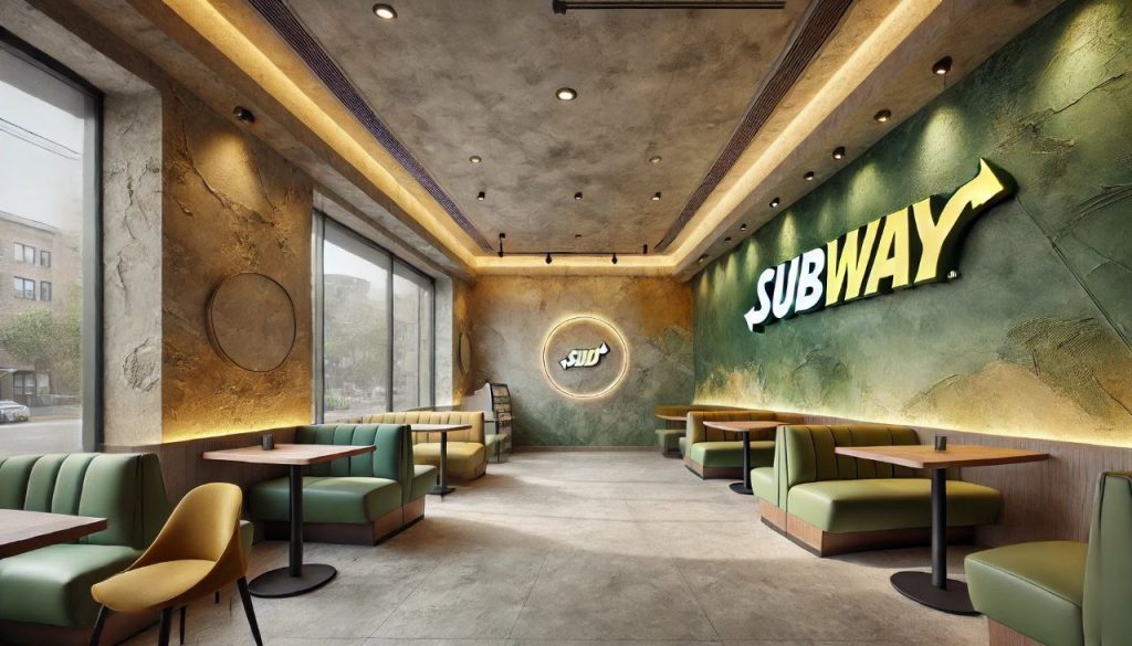 fancy subway restaurant walls are venetian plaster italiano